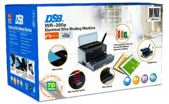 Máy Đóng Sách Gáy Xoắn Kẽm DSB WR-200E