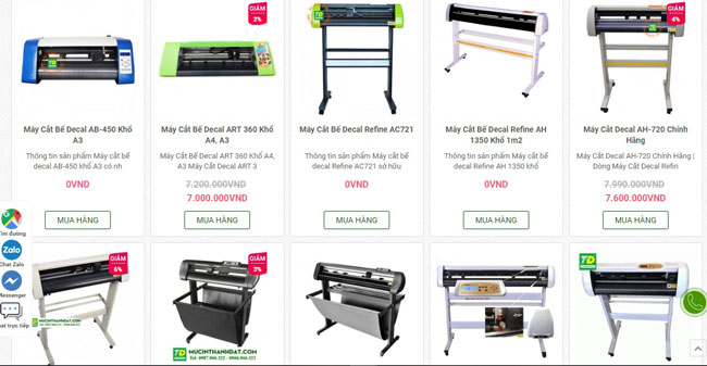 Thành Đạt cung cấp đa dạng các loại máy cắt decal chất lượng tốt với giá hợp lý
