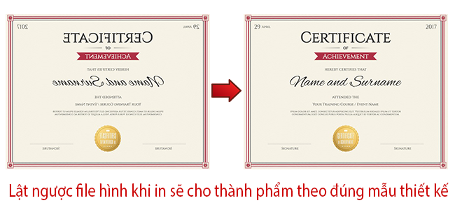 Lật ngược file trước khi in