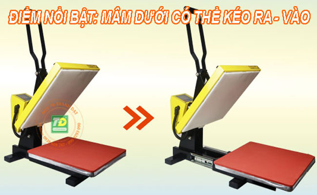 Máy ép nhiệt cao áp 38x38 mâm kéo