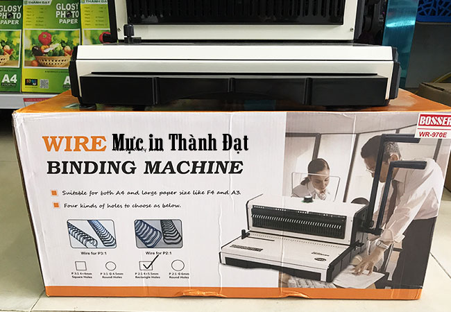 máy đóng sách lò xo kẽm Bosser WR-970E